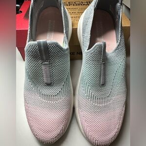 NIB Skechers Go Walk Flex Cali Sunset Stretch Knit Slip-On Shoes